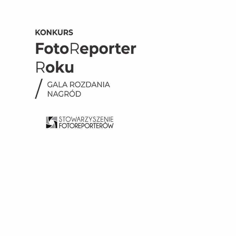 Grafika promująca wydarzenie Fotoreporter Roku 2020.