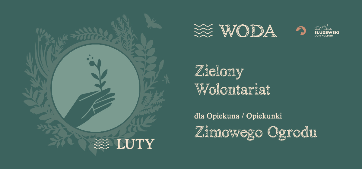 Baner graficzny promujący zielony wolontariat.