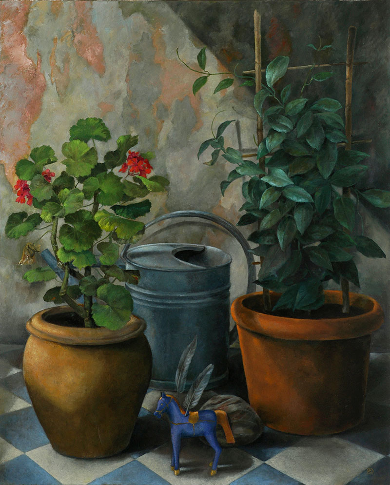 Maria Sadowska Pegaz w ogrodzie