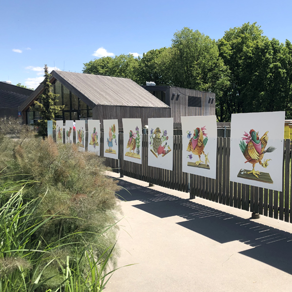 Zdjęcie przedstawia fragment drenianego płotka, na którym znajduje się tblica z wydrukiem tekstu - Krystyna MIchałowska - Kwoka