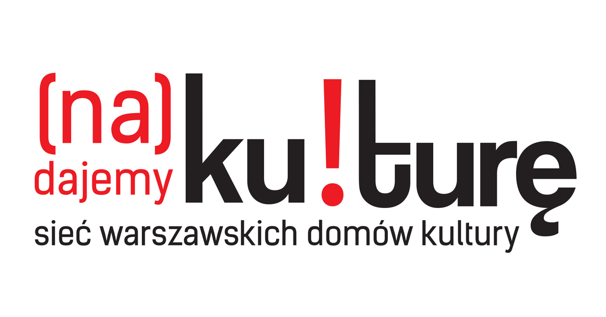 Logo "Nadajemy kulturę - sieć warszawskich domów kultury."
