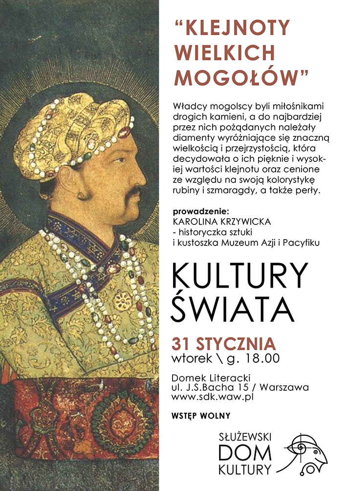 Plakat reklamowy wydarzenia. Na plakacie oprócz informacji tekstowych znajduje się fragment obrazu z wizerunkiem mongolskiego władcy.