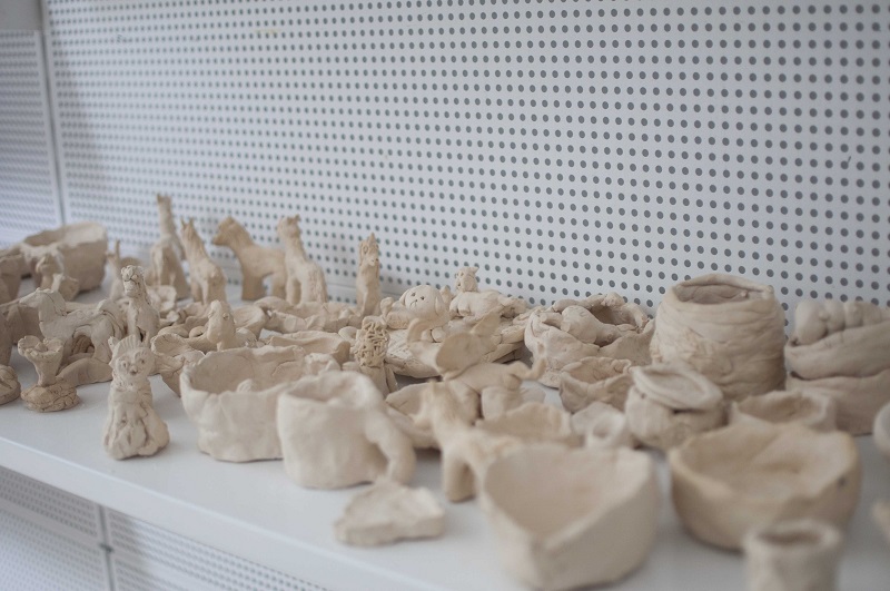Prace ceramiczne uczestników warsztatów