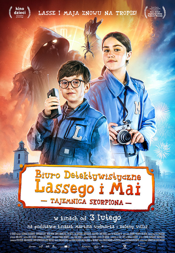 Oficjalny plakat do filmu “Biuro Detektywistyczne Lassego i Mai. Tajemnica Skorpiona”