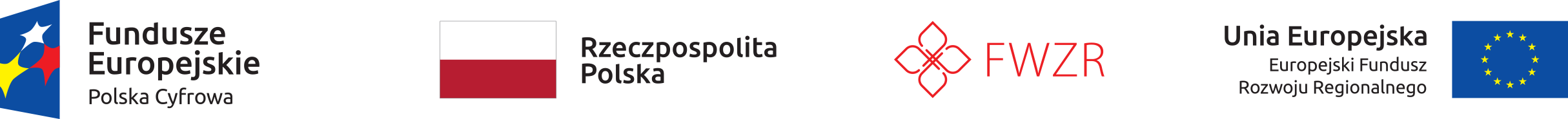 Zestaw logotypów organizacji.