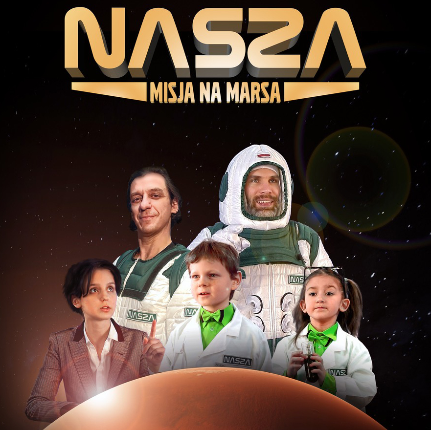 Grafika przedstwia plakat filmu Nasza misja na Marsa. 