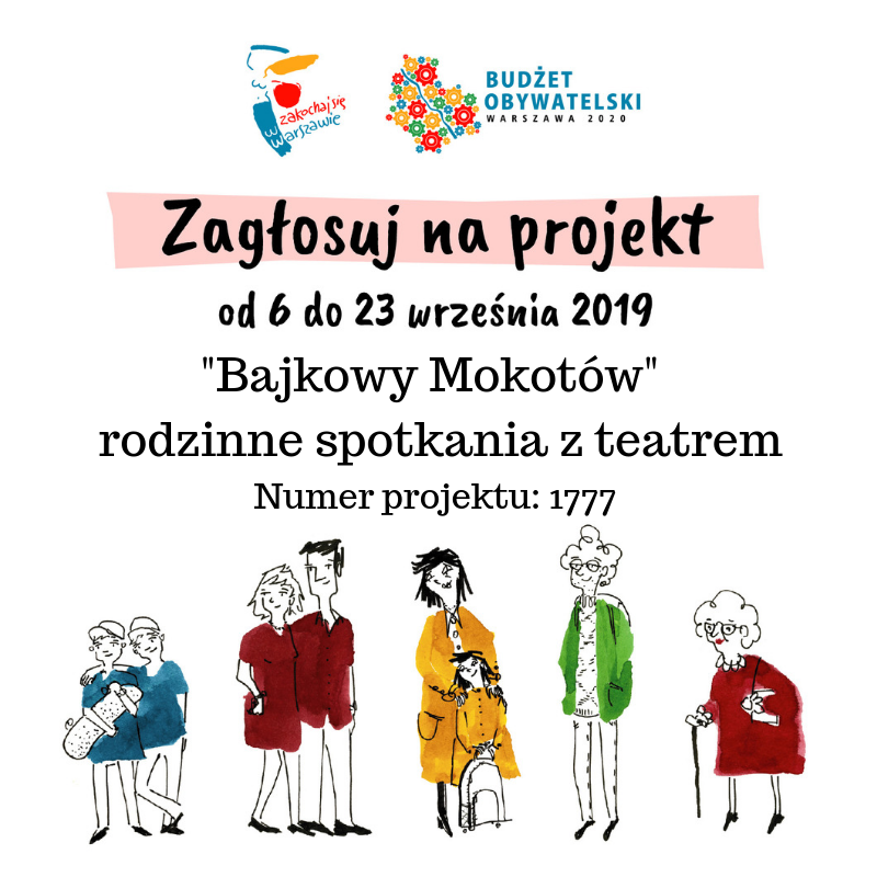 Grafika przedstawia ilustracje osób: para młodych osób w niebieskich ubraniach, dorosła para mężczyzna oraz kobieta, mama z córką, kobieta oraz seniorka. Nad ilustracjami tytuł projektu oraz jego numer. 