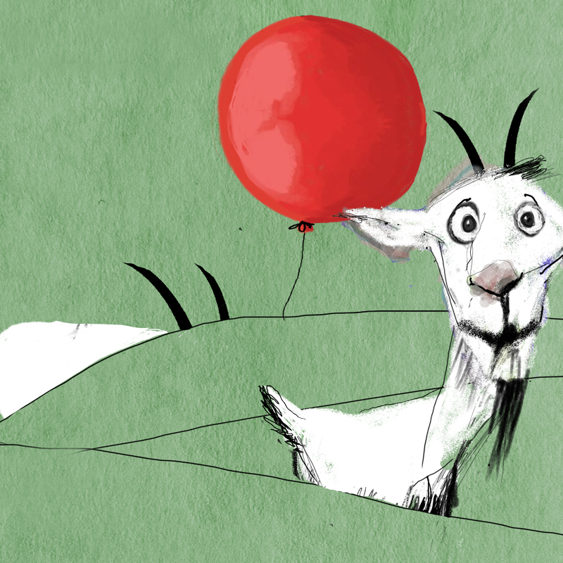 Grafika przedstawia 3 rysowane kozy na zielonym tle. Oprócz kóz na grafice czerwony balon oraz kolorowe girlandy. Oprócz rysunków napis gra terenowa, 15 lecie SDK oraz dane dotyczące daty i godziny. 