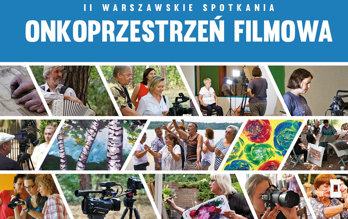 Na grafoce widać kolaż zdjęć z archiwalnych warsztatów "Onkoprzestrzeń kreatywna"