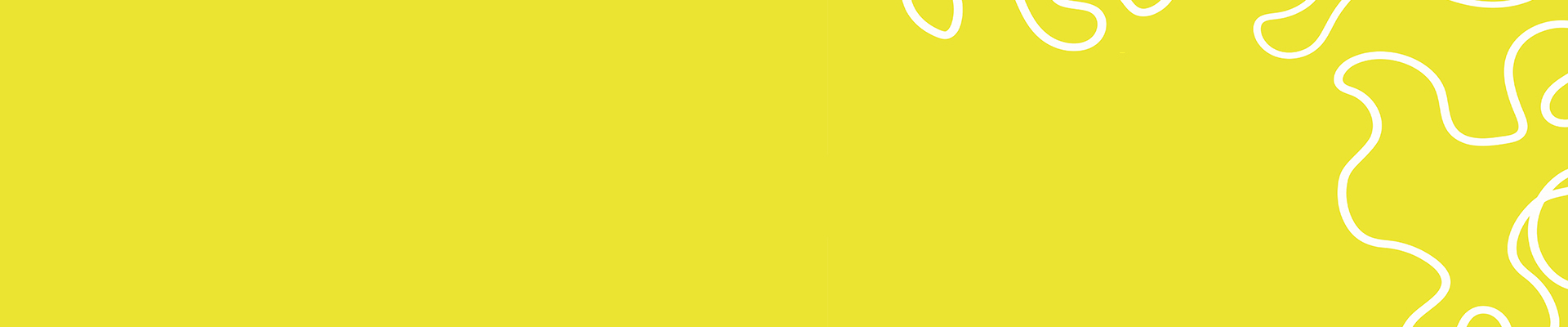  Na żółtym tle kręcona, biała linia zawijająca się, znajduje się ona w prawej części obrazka. 